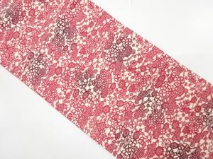 草花に古典柄　名古屋帯